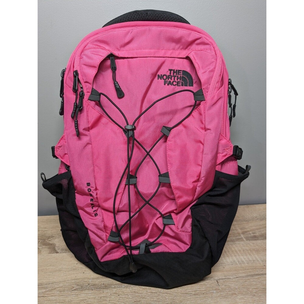 RARE The North Face Borealis Backpack All Hit Pink & Black Accents RETIRED